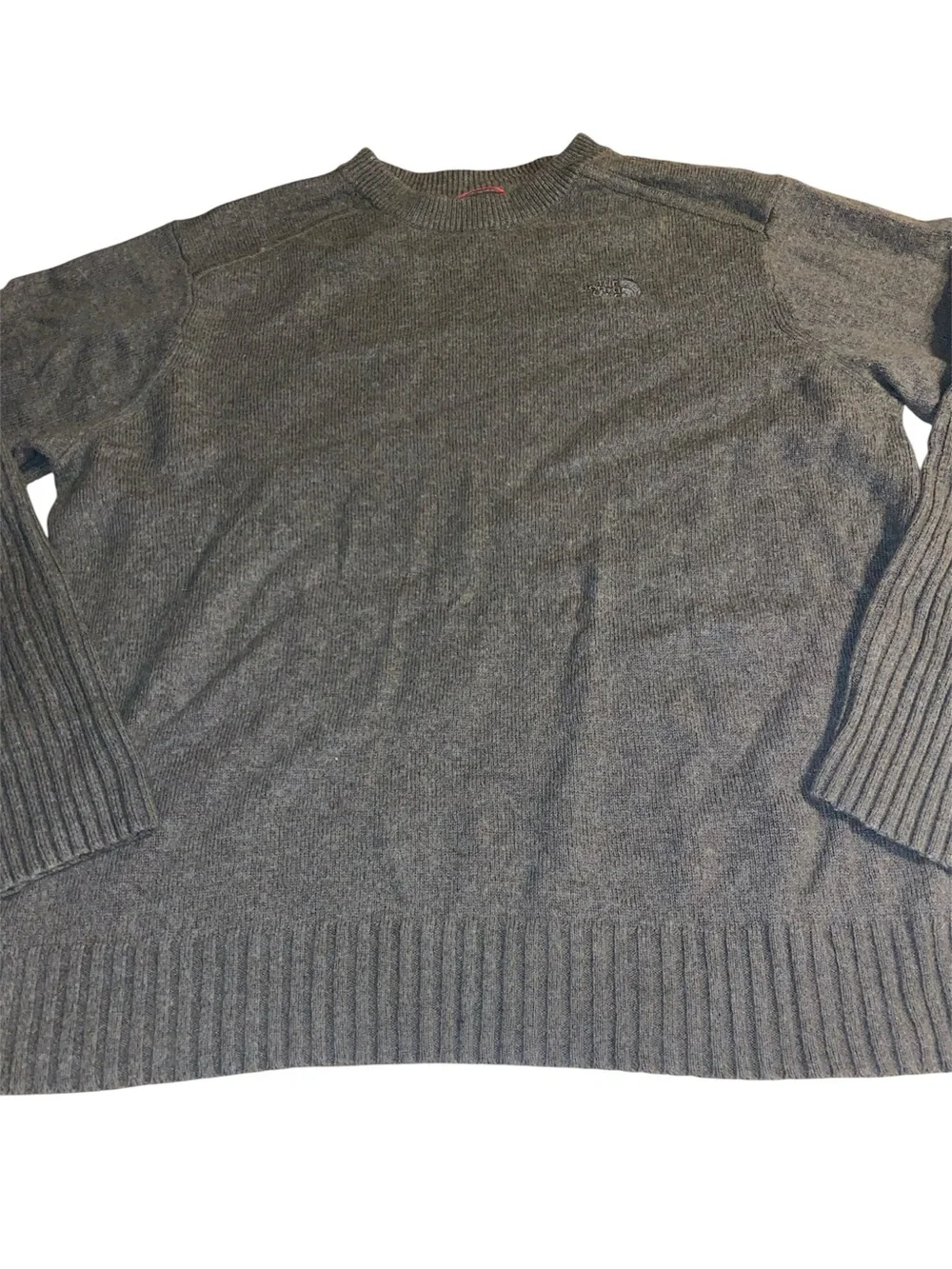 The North Face Brown Crewneck Cotton Wool Pullover Sweater Mens Extra Large